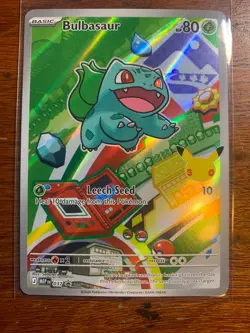Bulbasaur MEP 037 First Partner Illustration Rare Black Star Promo Pokemon - Image 1