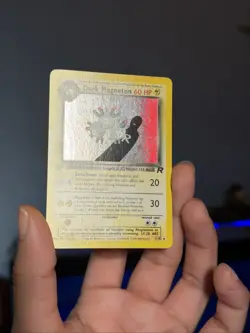 Pokemon Dark Magneton 11/82 Team Rocket Holo 1st Edition Raw Vintage LP! - Image 2