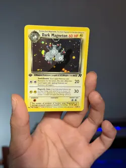 Pokemon Dark Magneton 11/82 Team Rocket Holo 1st Edition Raw Vintage LP! - Image 3