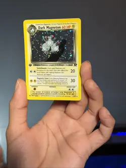 Pokemon Dark Magneton 11/82 Team Rocket Holo 1st Edition Raw Vintage LP! - Image 4