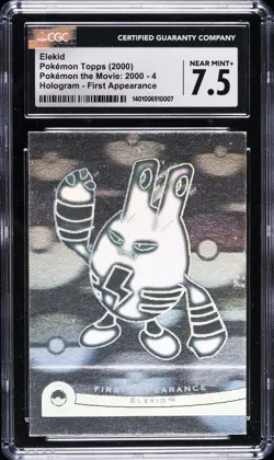 2000 POKEMON TOPPS POKEMON THE MOVIE: 2000 #4 ELEKID CGC 7.5 - Image 1