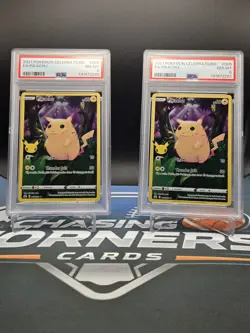 2 Pokemon Pikachu 005/025 Celebrations PSA 8 - Image 1
