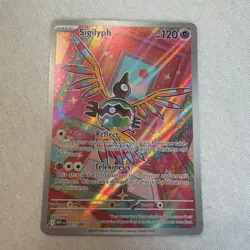 Pokemon TCG Sigilyph 121/086 Illustration Rare SV10.5: White Flare MINT/NM - Image 1