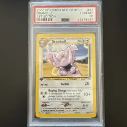 2000 Pokemon Granbull 37/111 1st Edition Neo Genesis PSA 10 Gem Mint - Image 1