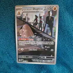Pokemon TCG Team Rocket's Dugtrio 239/217 Full Art Secret Pack to Sleeve! - Image 1