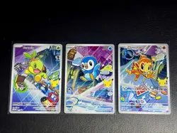 Pokemon TCG Chimchar Turtwig Piplup First Partner Illustration Collection Promos - Image 1