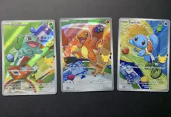 Pokemon TCG First Partner Illustration Collection Series 1 Kanto GEN 1 Starters - Image 1