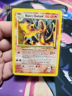 Pokemon TCG Blaine's Charizard Gym Challenge Holo Unlimited Rare English DMG - Image 1