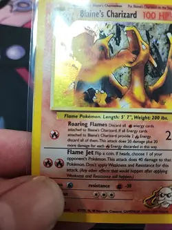 Pokemon TCG Blaine's Charizard Gym Challenge Holo Unlimited Rare English DMG - Image 3
