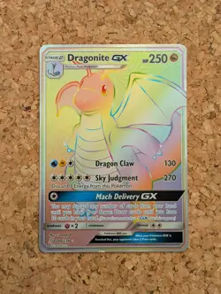 Pokemon Rainbow Dragonite GX Secret 248/236 Sun Moon Unified Minds Holo - Image 1