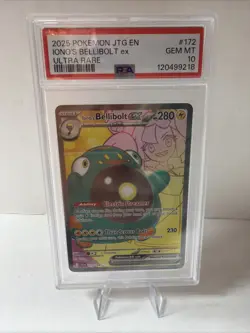 2025 POKEMON JTG EN-JOURNEY TOGETHER ULTRA RARE #172 IONO'S BELLIBOLT EX PSA 10 - Image 1