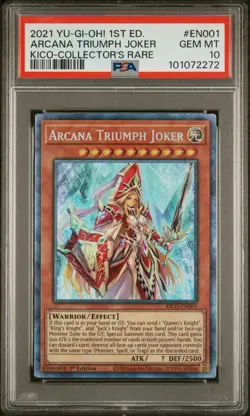 PSA 10 Arcana Triumph Joker Collector’s Rare 1st Edition Yu-Gi-Oh CR Graded KICO - Image 2