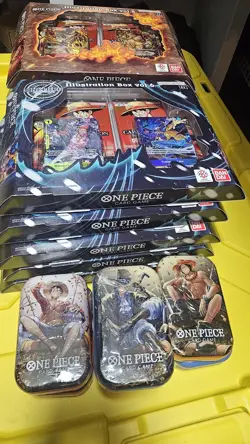 ONE PIECE Lot Illustration Box Vol 6 (9) Volume 5 (1) 10 Total 7 Mini Tins OP-13 - Image 1