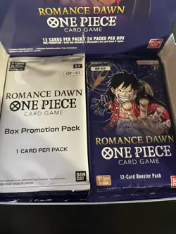 One Piece OP-01 booster pack- first wave - Pre-Errata Romance Dawn Blue Bottom - Image 3