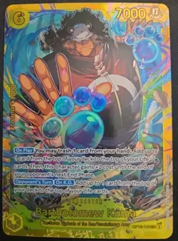 One Piece Bartholomew Kuma OP12-119 Full Art Holo 7000 Power - Bandai CCG - Image 1