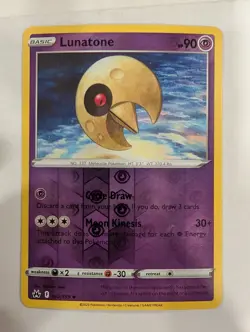 Lunatone 062/159 - Crown Zenith Reverse Pokemon Holo Foil Nice! - Image 1