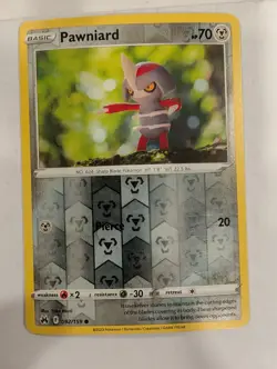 Pawniard 092/159 - Crown Zenith Reverse Pokemon Holo Foil Nice! - Image 1