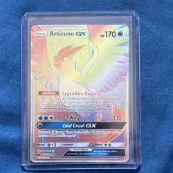 Pokemon Articuno GX Secret Rare Full Art Holo 171/168 SM-Celestial Storm Card - Image 1