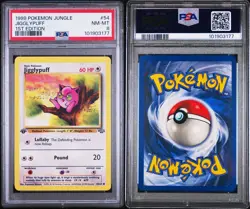 PSA 8 Near MINT Jigglypuff 1999 Jungle 1st Edition Pokemon Card - Image 3