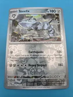 Pokemon Steelix Paradox Rift 125/182 Reverse Holo Rare Card NM - Image 1