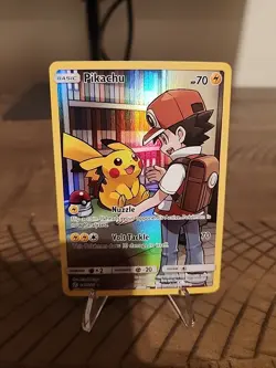 Pokemon TCG Sun & Moon Cosmic Eclipse Pikachu Card 241/236 Secret Rare Holo - Image 1