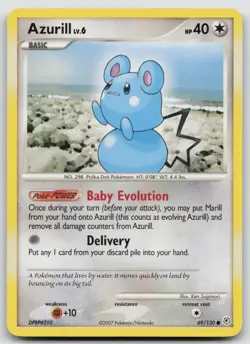 Azurill 69/130 Diamond and Pearl Common Pokemon TCG Card - Image 1