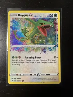 Rayquaza 138/185 Amazing Rare Vivid Voltage 2020 Pokemon Card Near Mint - Image 1