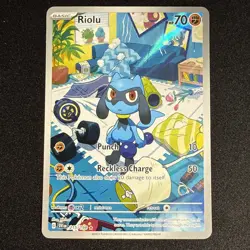 Riolu 215/198 Holo Illustration Rare Scarlet & Violet Base Set Pokemon Card - Image 1
