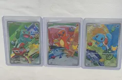 Pokemon First Partner Illustration Rare 30th Anniversary Set Of 3 Cards - Image 1