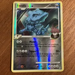 Steelix GL 51/111 Reverse Holo Pokemon Card - Rising Rivals - MP Condition - Image 1