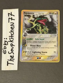 Rayquaza 13 113 EX Delta Species Holo Pokemon Card - Image 1