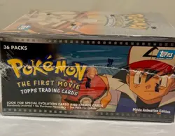 POKEMON - The First Movie Topps Trading Cards BLUE Logo SEALED BOX 36 Packs - Image 5