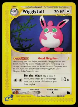 Pokemon Card - Wigglytuff Skyridge 34/144 Rare - Image 1