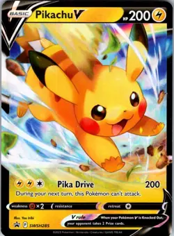 Pikachu V Promo SWSH: Sword & Shield Promo Cards SWSH285 NM - Image 1