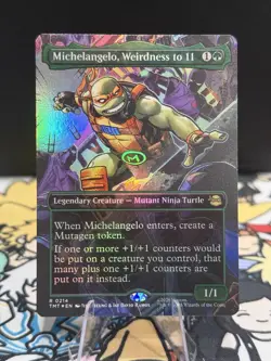 MTG: TMNT - Michelangelo, Weirdness to 11 (Borderless) Foil R 0214 - Image 1