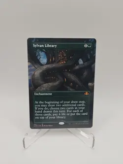 Sylvan Library (Borderless) 441 MTG Dominaria Remastered Mythic Rare Regular NM - Image 1
