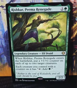 magic the gathering - Rishkar, Peema Renegade - Legendary Creature - Rare - Elf - Image 1