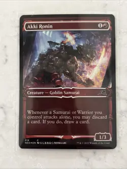 Akki Ronin (319) Showcase Kamigawa: Neon Dynasty MTG Magic The Gathering D4627* - Image 2