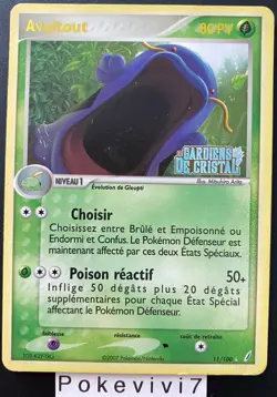 Carte Pokemon AVALTOUT 11/100 Holo REVERSE Bloc EX Gardiens de Cristal FR - Image 1