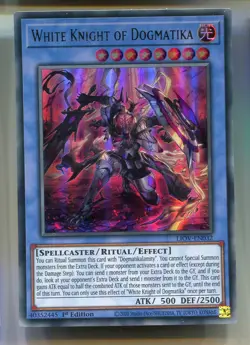 Yu-Gi-Oh! White Knight of Dogmatika Ultra Rare englisch LIOV-EN032 Weißer Ritter - Image 1