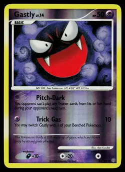 Pokemon Card - Gastly Stormfront 62/100 Common Reverse Holo - Image 1