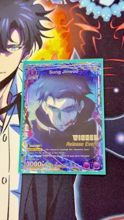 Sung Jinwoo Winner Release Event Union Arena Solo Leveling Card - Image 1
