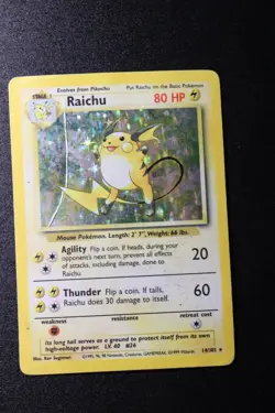 Pokemon Card - Raichu Base Set 14/102 Holo Rare Unlimited Ungraded - Image 1
