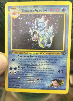 Pokemon TCG Giovanni's Gyarados Gym Challenge Holo Card 5/132 - Image 1