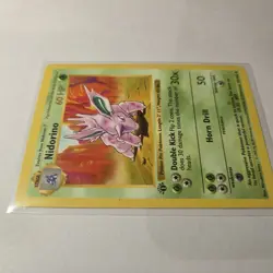 MINT 1st Edition Shadowless Nidorino 37/102 Base Set Rare Vintage Pokemon Card - Image 2