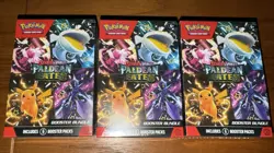 NEW - Lot Of 3 - Pokemon TCG Paldean Fates Booster Bundles Factory Sealed - Image 1