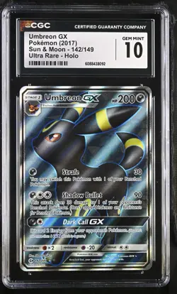 🌓🌗 CGC 10 Umbreon GX 142/149 Ultra Rare Holo Sun & Moon 2017 Pokemon Card - Image 1