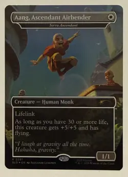 Aang, Ascendant Airbender - Serra Ascendant - Rainbow Foil - Secret Lair MTG - Image 1
