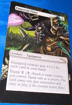 MTG ALTERED 1X Empyrial Plate magic the gathering Hand Painted World of Warcraft - Image 2