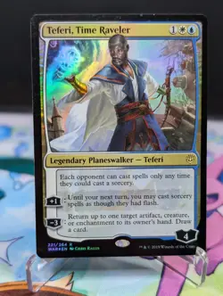 MTG War of the Spark- Teferi, Time Raveler 221 Foil - Image 1
